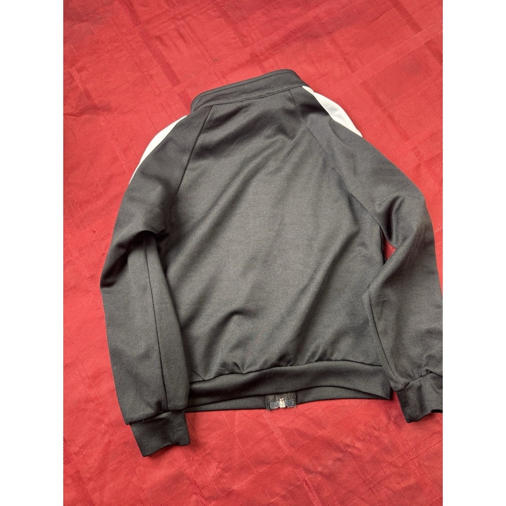 NOVA Kids Boys Black Track Jacket Zip Up White Stripes Long Sleeve - Picture 12 of 14